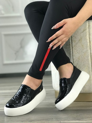 Tenis Dama Martillado Casual Elegante Zapato Mujer