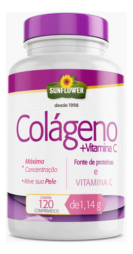 Colágeno Hidrolisado + Vitamina C 120 Comprimidos