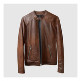 Campera Cuero Hombre Marron Talle M