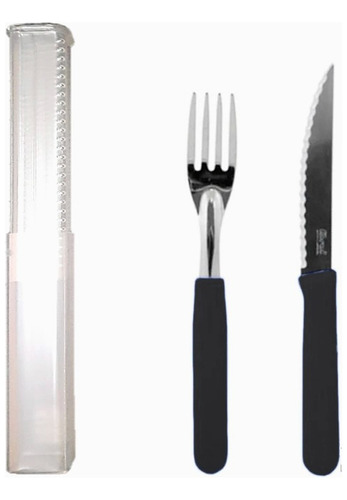 Set Individual Tenedor + Cuchillo + Envase Para Transportar