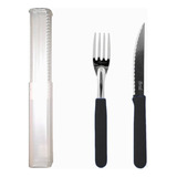 Set Individual Tenedor + Cuchillo + Envase Para Transportar