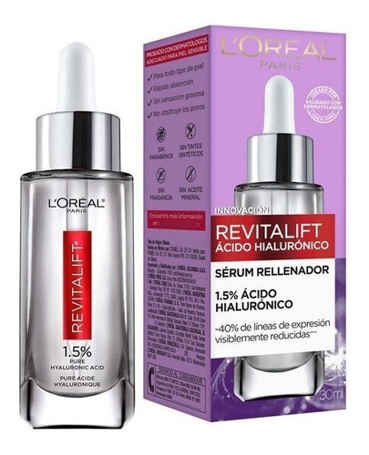 Sérum Facial L'oreal Revitalift Acido Hialuronico 30ml