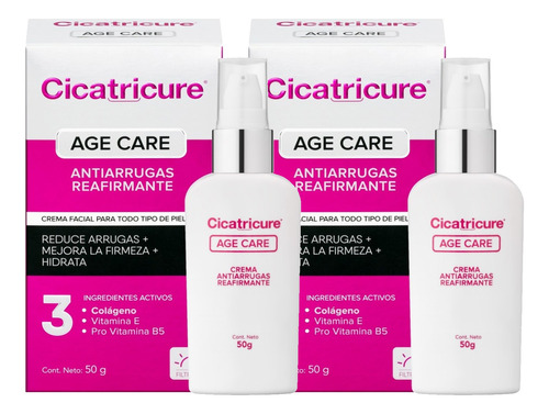 Pack Cicatricure 02 Age Care Antiarrugas Reafirmante 50g C/u