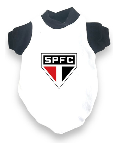 São Paulo Roupa Camisa Pet Futebol Cachorro Gato Filhote Pug