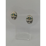 Arete Unicornio Rostro Plata 925 Ley 