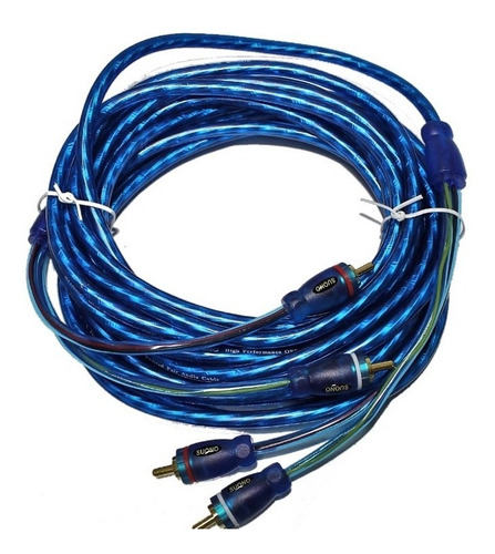  3 Pz Cable Rca 5.3 Metros 100% Cobre Libre De Oxígeno Suono