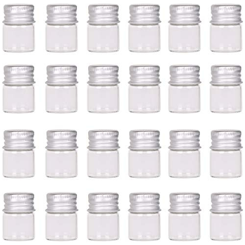 Mini Botellas De Vidrio Tapas De Rosca De 5 Ml, Juego D...