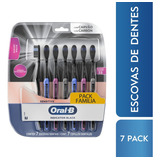 Escova De Dente Oral-b Indicador Black Charcoal 7 Unidades