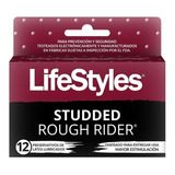 Preservativos Lifestyles Studded Rough Rider 12 Condones