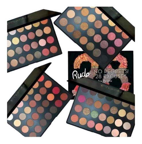 Sombras De Ojos No Regrets Rude Cosmetics Coleccion 4 Pzas Color De La Sombra 112 Colores