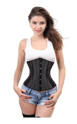 Corpete Corset Cinta Redutora Underbust Aço Preto A M436