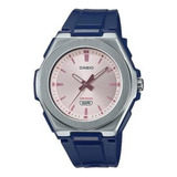 Reloj De Pulsera Casio Lwa-300h-2evcf De Cuerpo Color Acero, Análogo, Para Mujer, Con Correa De Silicon Color Lwa-300h-2evcf (azul) Y Hebilla Simple