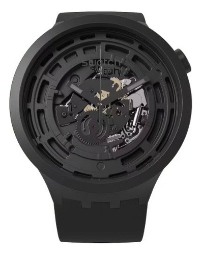 Reloj Swatch Big Bold Next Sb03b100 Adultos Negro Bioceramic