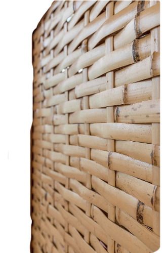 Panel Tejido/cocido Caña Bambu Doradas - 1m X 2m De Alto