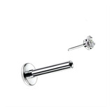 Labret 20g 18g 16g Piercing De Titanio Zirconia 2mm Push Pin