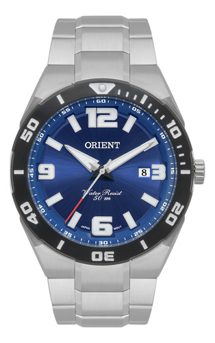 Relógio  Pulso Orient Masculino  Fundo Azul Mbss1476 D2sx