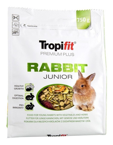 Alimento Para Conejo Premium Junior Tropifit 750g
