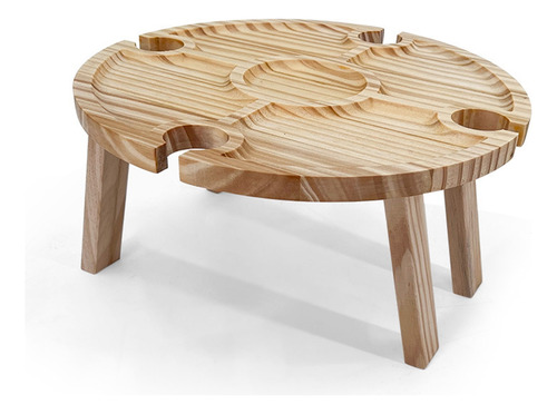 Mesa De Picnic Plegable De Madera Para Exteriores, Portátil,