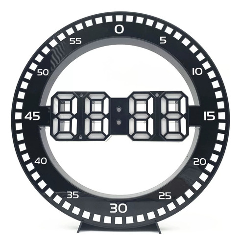 Reloj De Pared Grande Digital Led Moderno, 3d, Luminoso, Sil