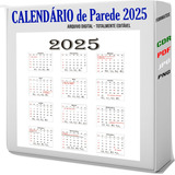 Arquivo Digital Calendário De Parede 2025  Editável Corel