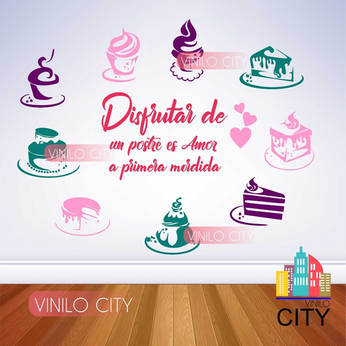 Vinil Decorativo Repostería Postres Cup Cakes