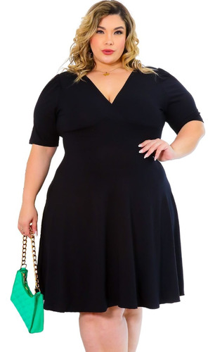 Vestido Plus Size Evangélico Midi Rodado Gode Social G5 60