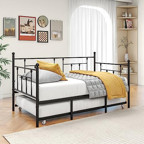 Sofá Cama Daybed Anwick Con 2 Camas, Sin Necesidad De Somier