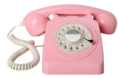 Teléfono De Marcación Rotativa Vintage Botón De Rellamada