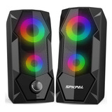 Spkpal Altavoces De Computadora Rgb Para Juegos Para Pc 2.0.