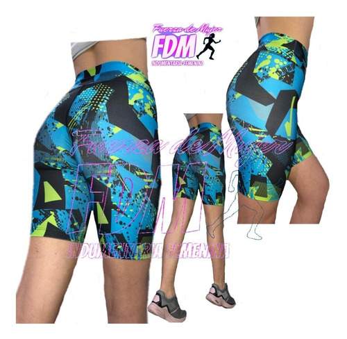 Pack 3 Calza Corta Biker Ciclista ( 1 Negra + 2 Estampadas) 