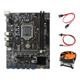 Placa Base Minera Btc B250c Con Ventilador+cable+cable De Co