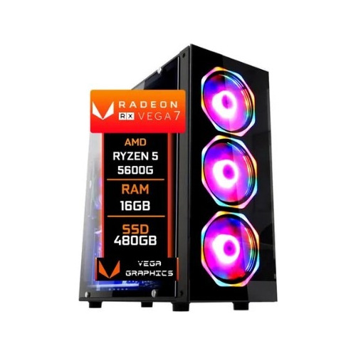 Pc Gamer Hertz Ryzen 5 5600g Vega 7 Ssd 480gb 16gb Ddr4 500w