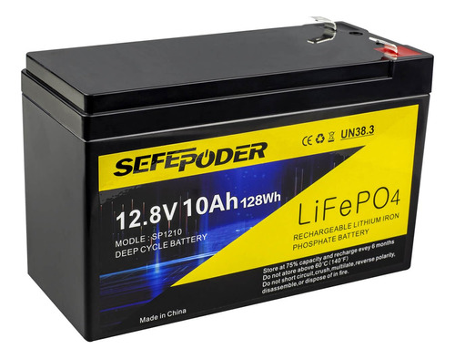 Sefepoder 12v 10ah Lifepo4 Bateria De Ciclo Profundo De Liti