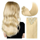 Cuyr Extensiones De Cabello Humano Remy Con Clip, Rubio Leja