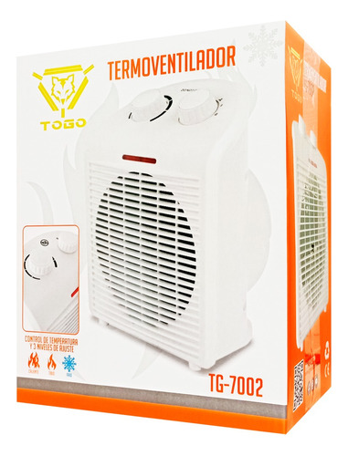 Termoventilador 2000w 3 Niveles De Ajuste / Togo Mod Tg-7002