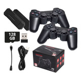 Kit 2 Controle + Game Gd10 + Cartão128 +40000 Jogos Portati