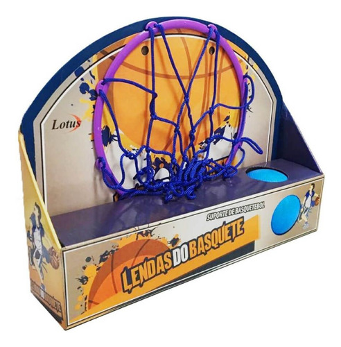 Cesta Basquete Infantil De Pendurar + Bola Com Aro Completa