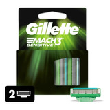 Gillette Repuestos Para Afeitar Mach3 Sensitive 2 Unid