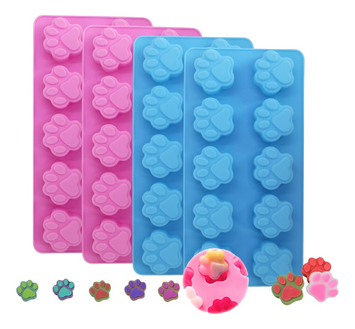 Pack X4 Moldes De Chocolate Moldes Silicona Patitas Patas