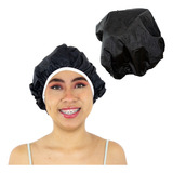 Gorra Gorro De Baño Ducha Shower Cap Re Utilizable Rehusabl Color Negro
