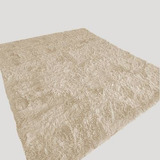 Tapete Jd Home_decor Peludo Cor Creme Shaggy 2x1.4m