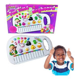 Pianinho Teclado Musical Infantil Som Luz Fazendinha Piano