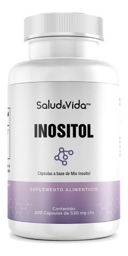 Myo Inositol Puro 500 Mg | 1 Al Día | 200 Cápsulas | S&v | Sin Gluten Y Sin Omg.