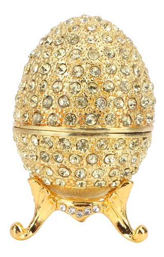 Esmalte Huevo De Pascua Organizador De Joyas Faberge Estilo