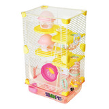 Jaula Casa Hamster Bebedero Comedero Rueda 27x20.5x47cm