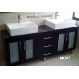 Gabinete Mueble Para Baño Doble Lavabo Ovalin Moderno Diseño