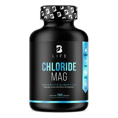 Cloruro de Magnesio 500 mg con 100 Cápsulas | Alta concentración de Magnesio | Apoya Energía y Función Muscular | Recuperación y Equilibrio Diario | Más de 3 Meses de Consumo | B Life | Meses sin interés