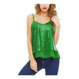 Blusas De Mujer En Lentejuelas Brillantes Chaleco Con