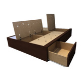 Box Sommier Cajones Queen 160x190 Melamina Roble Dakar