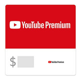 *tarjeta De Regalo Youtube Premium *